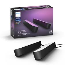 Philips Hue Play Smart Led Light Bar Kit 2 Pack Black Hue Philips Smart Lighting Bar Lighting
