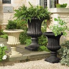 Extra Large Grecian Urn Metal Flowers Garden Porch Urns Outdoor Urns