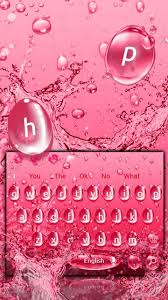 Pink Rose Water Drop Keyboard Theme For Android Apk Download