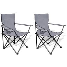 Freeport Park Padded Foldable Chair Color Gray Outdoor Chairs Folding Camping Chairs Outdoor Folding Chairs