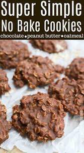 Super Simple No Bake Cookies Dessert Cookies No Bake Recipes Recipeoftheday Foo Baking Recipes Cookies Chocolate No Bake Cookies Chocolate Oatmeal Cookies