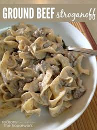 Ground Beef Stroganoff Recipe With Images Recipes Food Ground Beef Stroganoff