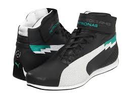 Puma Evospeed F1 Mid Mercedes Amg Petronas Dark Shadow White Arcadia 6pm Com Puma Amg Petronas Driving Shoes