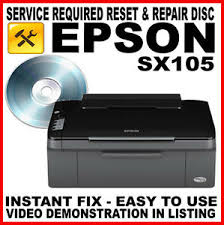 Lütfen sürekli destek için aşağıyı inceleyin. Epson Stylus Sx105 Service Required Reset Disc Flashing Light Fix Ebay