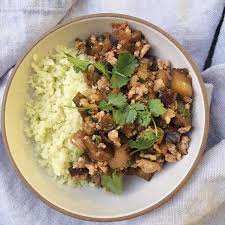 Dinner Tonight Eggplant And Ground Turkey Stir Fry From Gwynethpaltrow Itsalleasy Cookbook Cauli Rice B Turkey Stir Fry Healthy Eating Meals For The Week