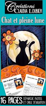 Automne Chat A La Pleine Lune Kids Art Class Art Classroom Homeschool Art