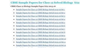 Cbse Sample Papers For Class 12 Solved Biology Sample Paper Biology Class
