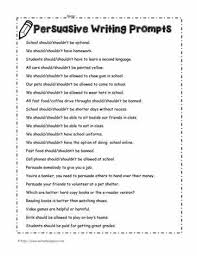 Persuasive Writing Prompts Persuasive Writing Prompts Persuasive Writing Elementary Writing Prompts