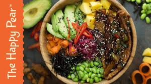 Vegan Poke Bowl The Happy Pear Youtube Happy Pear Recipes Pear Recipes Dinner Bowls