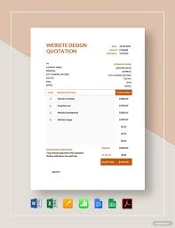 Website Design Quotation Template Pdf Word Excel Google Docs Apple Pages Google Sheets Apple Numbers In 2020 Quotations Quotation Template Word Quote Design Layout