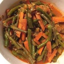 Egyptian Green Beans With Carrots Recipe Egyptian Food Green Beans Cooking