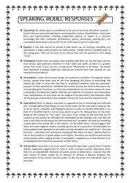 Speaking Model Responses C1 C2 Levels Useful Ideas On Various Topics For Extra Speaking Practice Personal Information English Lessons Speaking No Response