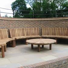 Curved Wooden Garden Benches Handcrafted In Yorkshire Woodcraft Uk Curved Outdoor Benches Wooden Garden Benches Garden Patio Furniture
