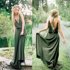Boho Olive Green V Neck Bridesmaid Dresses Long From Dressydances Bridesmaid Dresses Boho Olive Green Bridesmaid Dresses Olive Bridesmaid Dresses