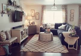 Dark Gray Couch Light Gray Walls Small Apartment Living Room Layout Apartment Living Room Layout Livingroom Layout