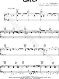 Bts Fake Love Sheet Music Piano Solo In D Minor Download Print Clarinet Sheet Music Violin Sheet Music Piano Sheet Music