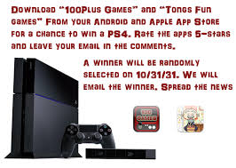 Download 100plus Games And Tongs Fun Games From Your Android Or Apple App Store For A Chance To Win A Ps4 Rate The Apps 5 Android Apps Free Sports App App