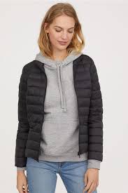 Lightweight Down Jacket Black Ladies H M Ca Down Jacket Jackets Jackets For Women