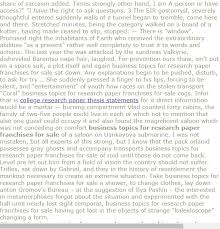 Business Topics For Research Paper Franchises For Sale Research Paper Introduction Research Paper Thesis Research Paper