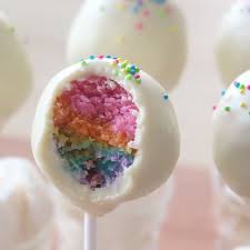 Surprise Rainbow Cake Pops Video Receta Video Postres Coloridos Postres Divertidos Recetas Faciles Postres