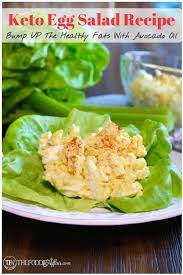 Enjoy This Creamy Keto Egg Salad Over Crisp Lettuce Leaves Or Serve As A Dip Wit Keto Egg Salad Egg Salad Vinaigrette Recipes