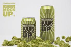 Front Beer Can Duo Mockup By Smartdesigns Eu On Envato Elements In 2020 Beer Can Mockup Beer