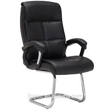 Comfortable Fashion Cheap Black Leather Visitor Office Chair Without Wheels Used Office Chairs Office Chair Without Wheels Cheap Office Chairs