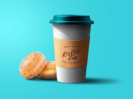 A Mockup Showing A Take Away Coffee Cup With Lid Layered Psd File With Smart Layer Dimensions 3000 2000 Px Paper Coffee Cup Coffee Cups Cool Coffee Cups