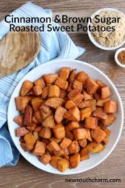 Roasted Cinnamon Brown Sugar Sweet Potatoes Recipe In 2020 Sweet Potato Recipes Roasted Sweet Potato Oven Roasted Sweet Potatoes