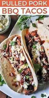 Recipe from good food magazine, july 2020. Bbq Pulled Pork Tacos Make A Quick And Easy Dinner When You Have Leftover Pulled Pork Fill A Soft Flou Bbq Pulled Pork Tacos Bbq Pulled Pork Pulled Pork Tacos