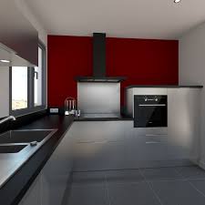 Cuisine Design Tout Inox Meubles Fond De Hotte Evier De Cuisine Et Accessoires Au Style Cuisine Style Industriel Deco Cuisine Rouge Meuble Style Industriel