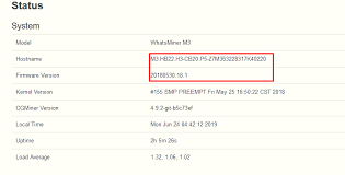 Need Latest Firmware For Whatsminer M3x