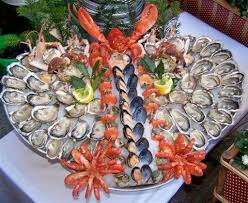 Getting Creative With Seafood Oysters Lobster And Shrimp Oh My Linens Joescrabshack Seafood Buffet Seafood Platter Seafood Dishes