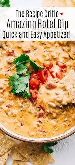 Amazing Rotel Dip Is The Easiest And Most Delectable Dip For Any Occasion Perfectly Spiced Hamburger Appetizer Recipes Rotel Recipes Quick And Easy Appetizers
