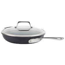 All Clad B1 Hard Anodized Nonstick 12 Inch Fry Pan With Lid Bed Bath Beyond Best Non Stick Pan Flat Pan All Clad
