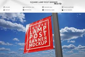 Square Lamp Post Banner Mock Up Mockup Free Psd Free Psd Mockups Templates Banner