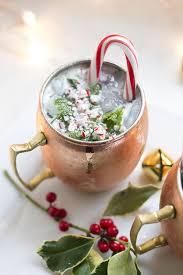 The Moscow Reindeer Is A Holiday Version Of The Classic Moscow Mule Made With Mint And Candy Canes For A Fes Moscow Mule Recipe Mule Recipe New Year S Desserts