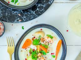 Blanquette De Lotte Saint Jacques Et Crevettes Au Champagne Recette Blanquette De Lotte Recette Blanquette Blanquette