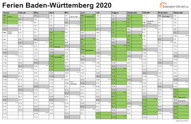 Unter dieser url finden sie immer den aktuellen kalender mit 15 monaten. Ferien Baden Wurttemberg 2020 Ferienkalender Zum Ausdrucken