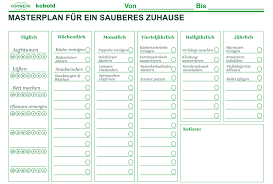 Keine festen uhrzeiten für reinigung. Putzplan Vorlage Zum Ausdrucken Wochenplan Jahresplan Vorwerk Kobold