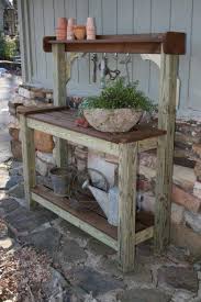 25 Diy Potting Bench Ideas You Should Copy The Design Blueprint Rustic Potting Benches Potting Bench Plans Outdoor Potting Bench