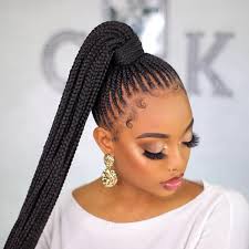 Use the 2 braided sections from the sides as the left & right sections for a braid the entire ponytail as the middle section of the braid. Braided Ponytail Hairstyles Best Braids For Cute Looks Zaineey S Blog