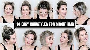 Layers on short hair enhance texture and volume of your cropped locks, adding that extra amount of sass to your hairstyle that looks awesome in any age. 10 Easy Hairstyles For Short Hair Chloe Brown Youtube Short Hair Styles Easy Really Short Hair Short Hair Tutorial