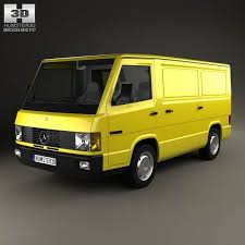 3d Model Of Mercedes Benz Mb100 Panel Van 1988 Mercedes Van Mercedes Benz Vans