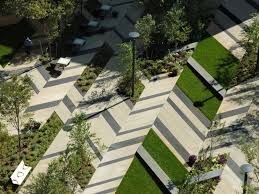 Architectures Modern Urban Landscape Architecture Project Idea With Garden And Park Bench Landscape Architect A Kind Of Arsitektur Lanskap Arsitektur Lanskap