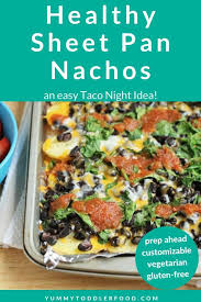 Healthy Baked Sheet Pan Nachos With Potatoes And Beans Recipe Family Dinner Baby Food Recipes Family Meals