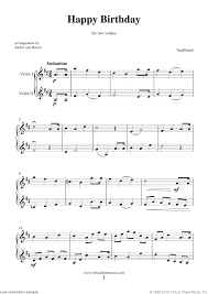 Happy Birthday Sheet Music For Two Violins Pdf Interactive Happy Birthday Music Sheet Music Violin