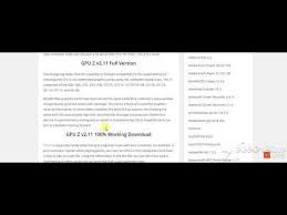 Gpu Z V2 11 Latest Keygen Full Version Working Download Download Knowledge Version
