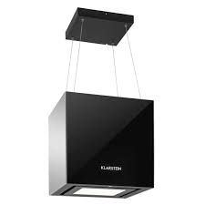 Klarstein Hotte Decorative Aspirante Ilot Central Suspension Plafond 3 Vitesses Extraction 600m D Air H Classe A Noir Achat Vente Hotte Cdiscount