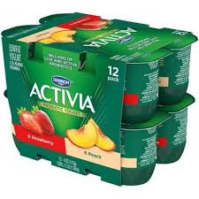 Dannon Activia Peach And Strawberry Probiotic Yogurt 12pk 4oz Cups In 2020 Probiotic Yogurt Grocery Foods Yogurt